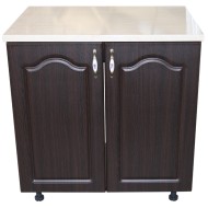 Masca pentru chiuveta cu 2 usi 80 cm Zebra, Wenge/MDF Wenge Mustata, cu blat Travertin, 80 x 85 x 60 cm Masca pentru chiuveta cu 2 usi 80 cm Zebra, Wenge/MDF Wenge Mustata, cu blat Travertin, 80 x 85 x 60 cm
